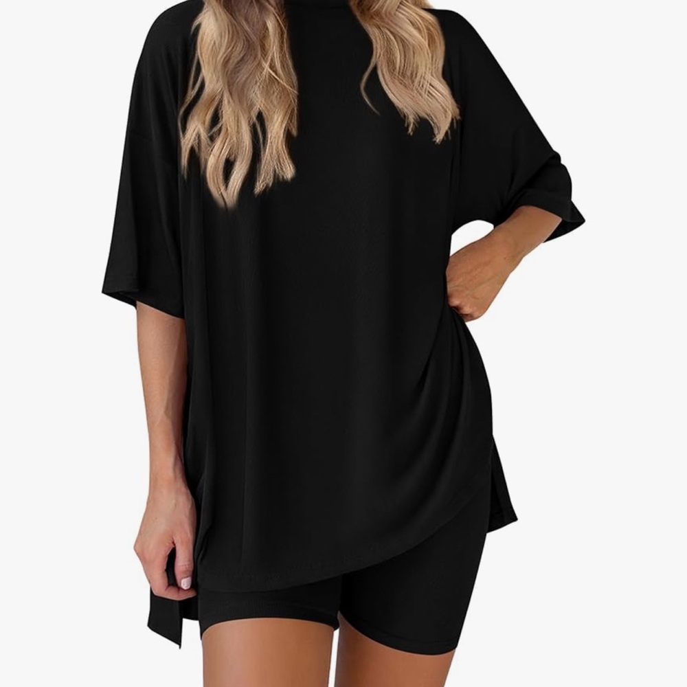 pretty garden Women's 2piece lounge set color black - Picture 6 of 8